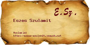 Eszes Szulamit névjegykártya